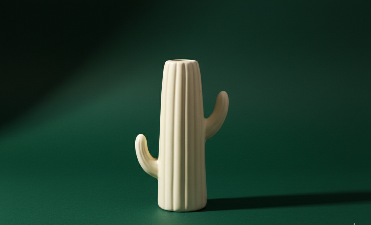 Cactus Style Planter (Cream Colour)