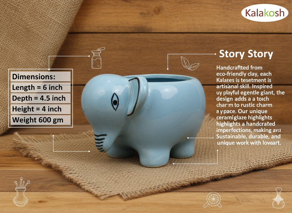 Elephant Style Planter / Pen-Pencil Holder