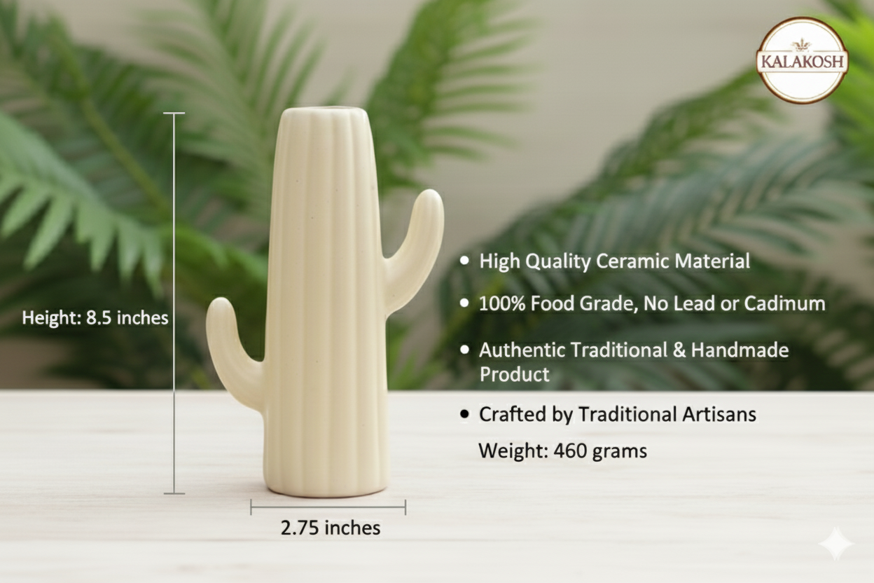 Cactus Style Planter (Cream Colour)