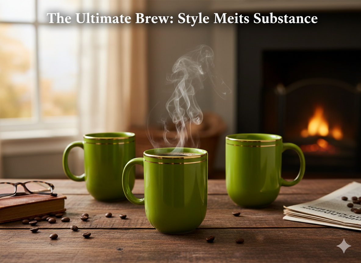 Coffe / Tea Mug with Gold lines (Premium)