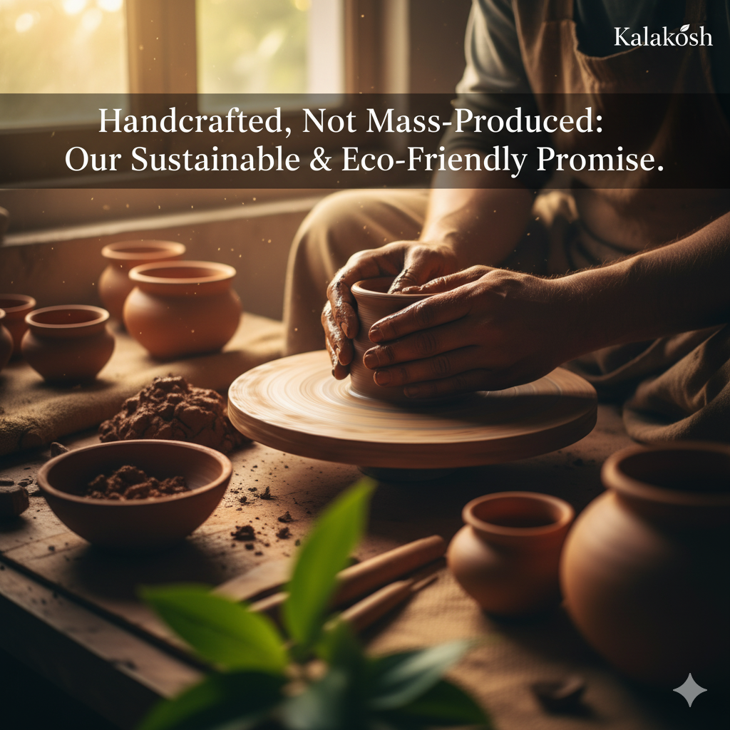 Handcrafted Eco-Friendly Clay Planters for Home Décor & Office Desk | Rustic Terracotta Ceramic Pots for Gifting