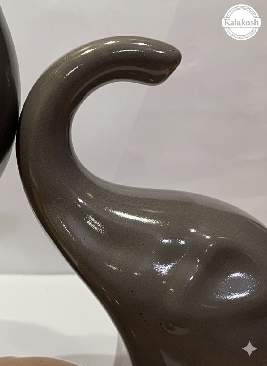 Handcrafted Elephant Family Ceramic Planters for Home Decor & Office Decor | Rustic Clay Showpiece Set | Eco-Friendly Artistic Vases for Gifting