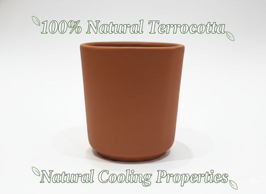 Authenticated Handcrafted Terracotta / Clay Reusable Glass / Kulhad (200 ml) - Set of 6 || Natural Earthen Clay Serve Ware for Tea / Coffee, Hot and Cold Beverages & Traditional Dining