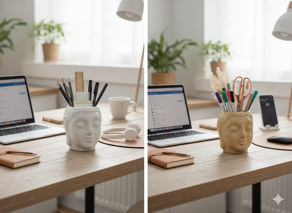 Buddha Flower Vase/ Pen-Pencil Holder