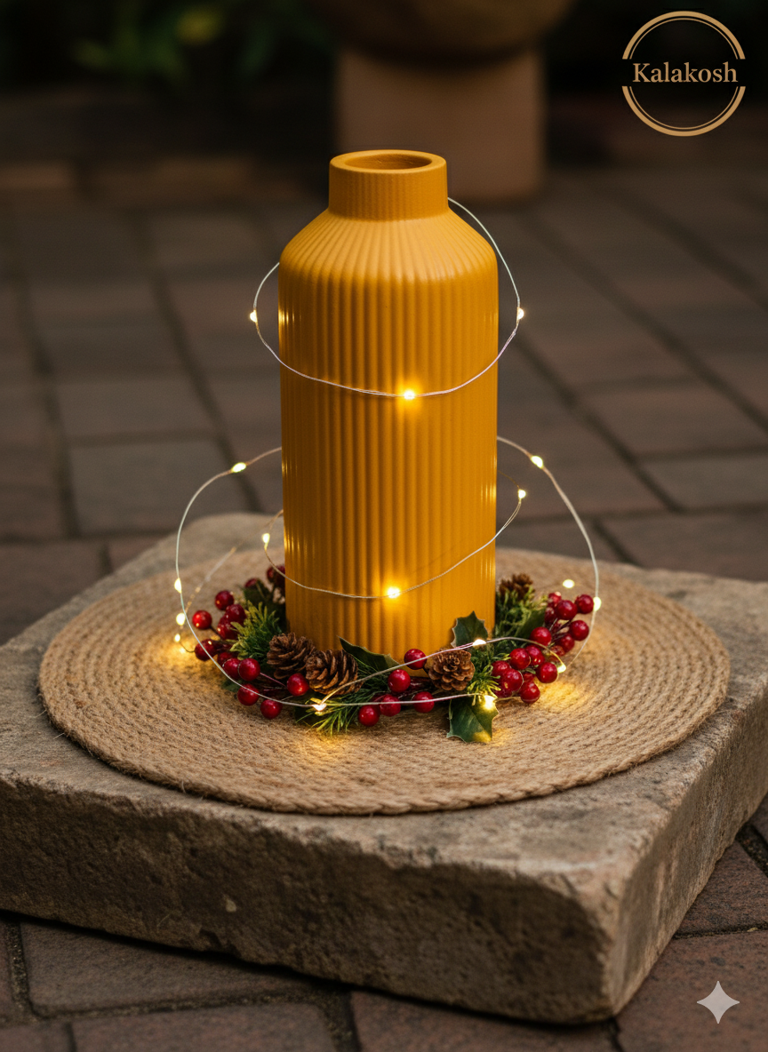 Handcrafted Rustic Ceramic Planter Vase for Home Decor | Eco-Friendly Clay Office Decor | Artistic Gift