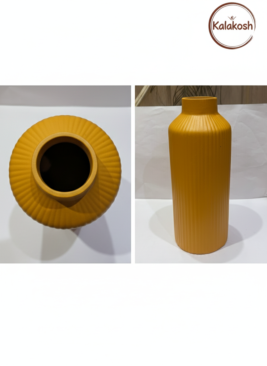 Handcrafted Rustic Ceramic Planter Vase for Home Decor | Eco-Friendly Clay Office Decor | Artistic Gift