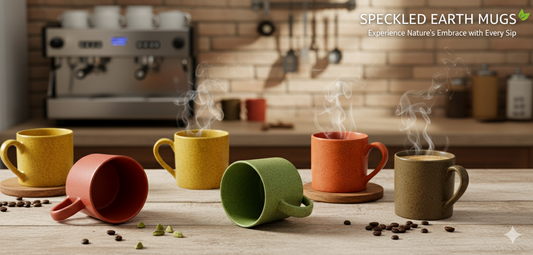 Speckled Ceramic Coffee / Tea Mugs (Set of 6 Pcs.)