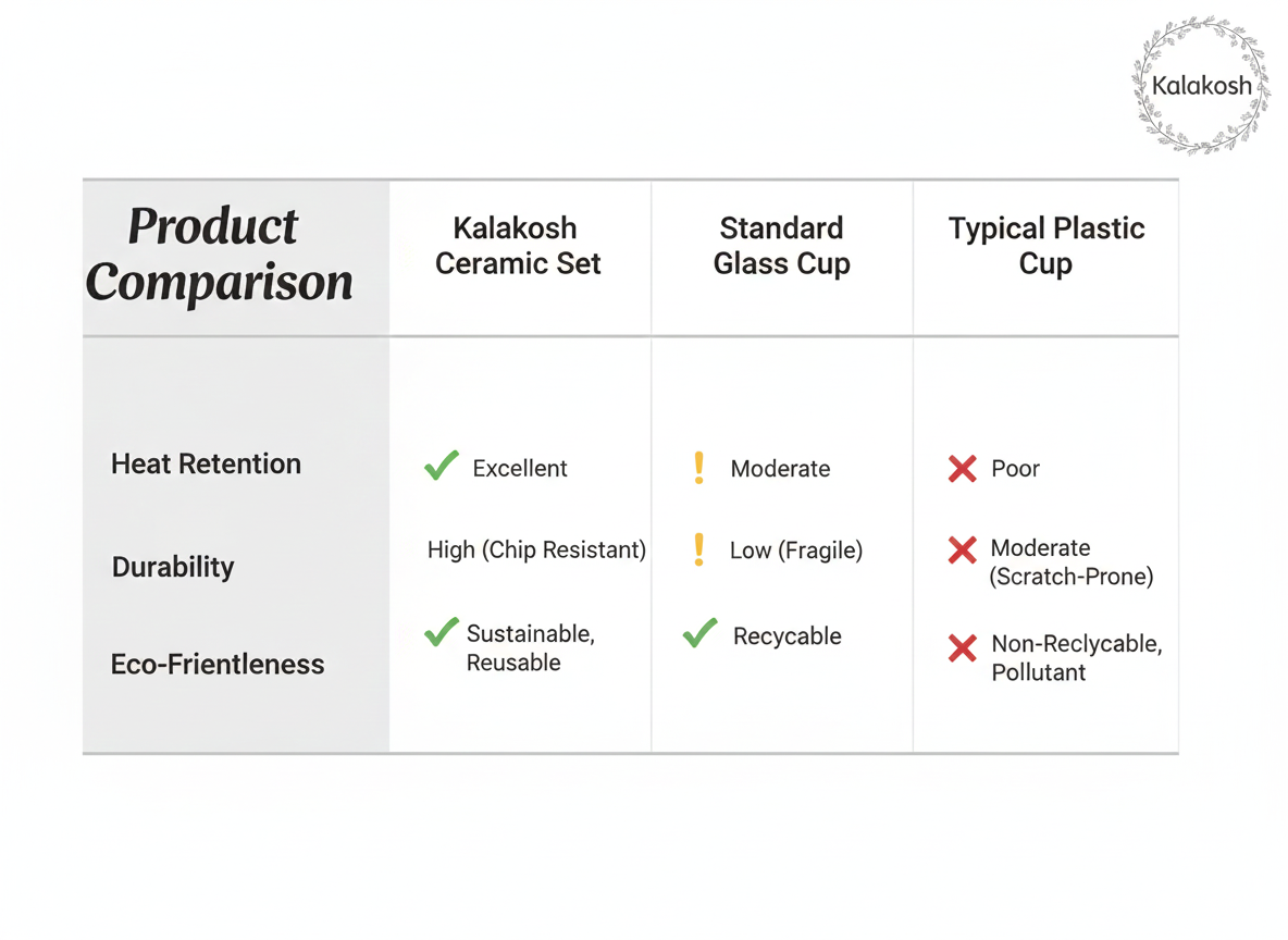 Premium Ceramic Tea and Coffee Cup Set of 2 with Iron Carrier Stand | Handcrafted Red & Grey Ombre Kulhad Set for Home Decor, Office & Gifting | Elegant Microwave Safe Morning Cutting Chai Cups