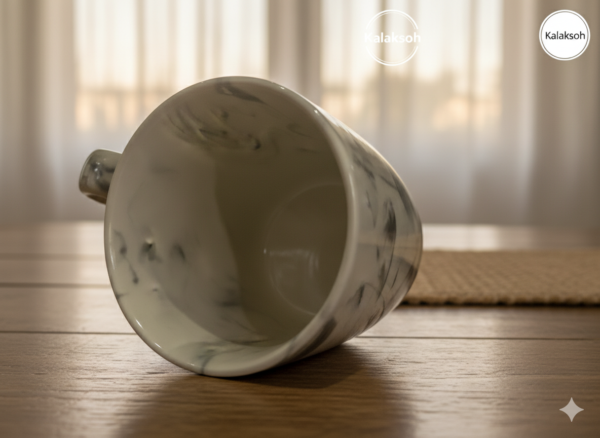 Handcrafted Ceramic Coffee Mug Clay Mugs for Home & Office Use | Eco-Friendly Artistic Tea Cup | Rustic Marbled Design