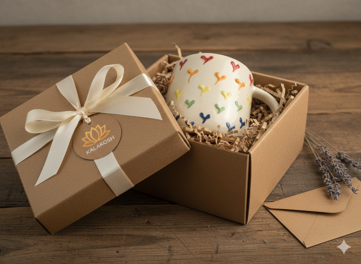 Rainbow Heart Ceramic Coffee Mug - Embossed 3D Design Tea Cup for Home Use & Office Use | Cute Kitchen Drinkware & Multipurpose Home Decor Vase | Microwave Safe Gift for Friends & Family (350ml)