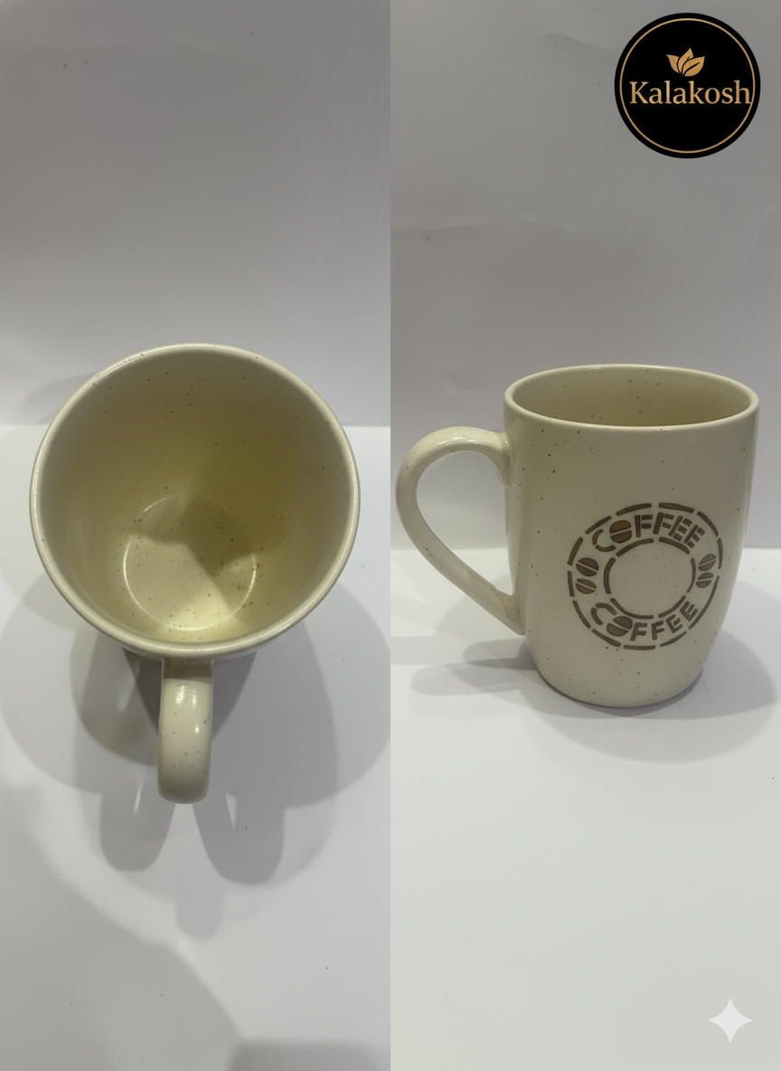 Handcrafted Rustic Ceramic Clay Coffee Mugs | Premium Stoneware for Home & Office Use | Eco-Friendly Artisan Tea Cup | Speckled Finish | Ideal Gift