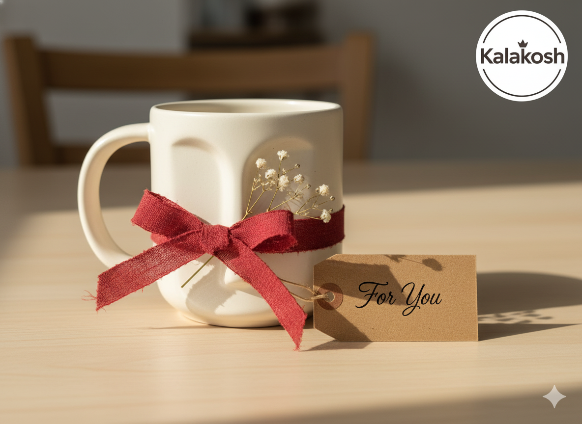 Abstract Face Ceramic Coffee Mug for Home Decor, Office Use & Gifting | Unique Artistic Tea Cup | Premium Home Use Terracotta Clay