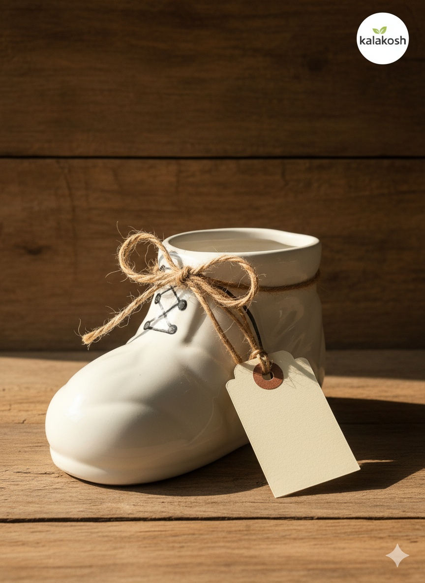Shoe Shape Planter (White)