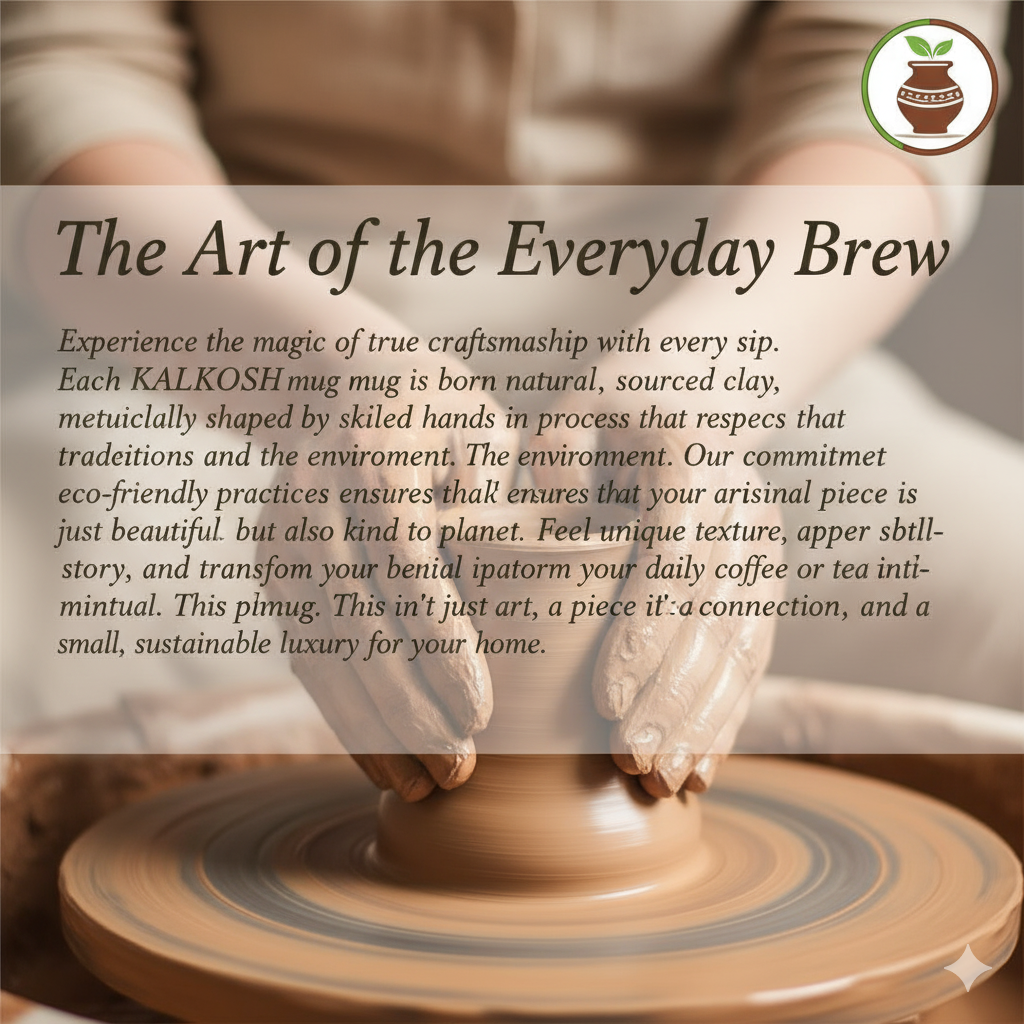 Handcrafted Rustic Ceramic Clay Coffee Mugs | Premium Stoneware for Home & Office Use | Eco-Friendly Artisan Tea Cup | Speckled Finish | Ideal Gift