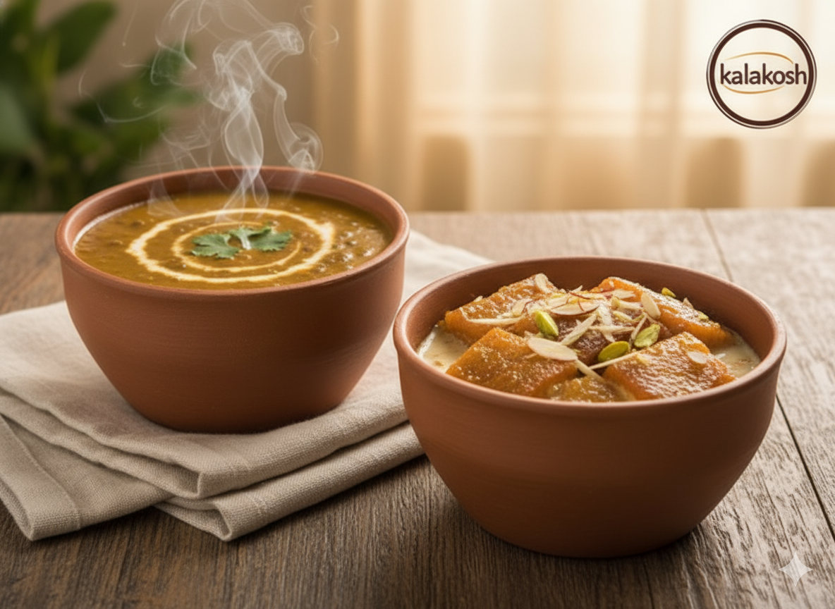 Authentic Handcrafted Terracotta Bowls (Set of 6) - Natural Earthen Clay Serve ware for Curd, Dessert, & Traditional Dining