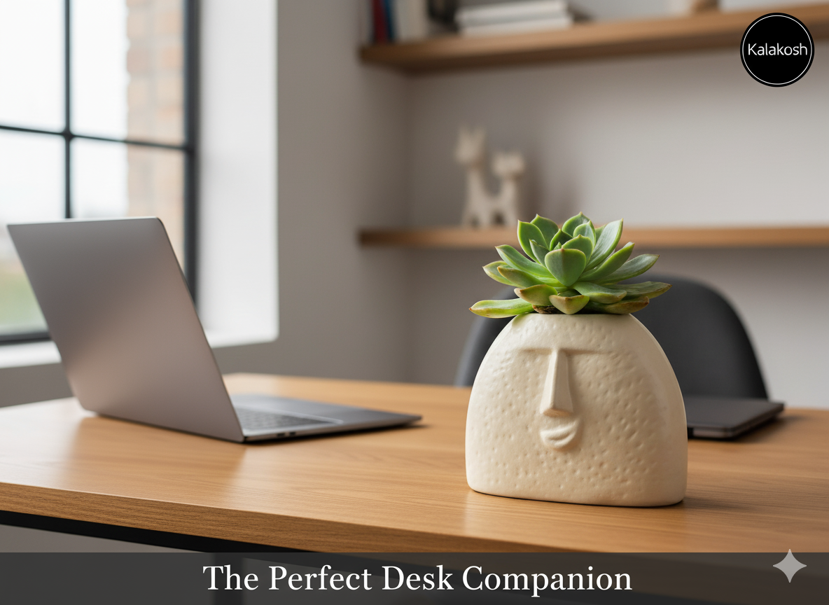 Handcrafted Eco-Friendly Clay Planters for Home Décor & Office Desk | Rustic Terracotta Ceramic Pots for Gifting