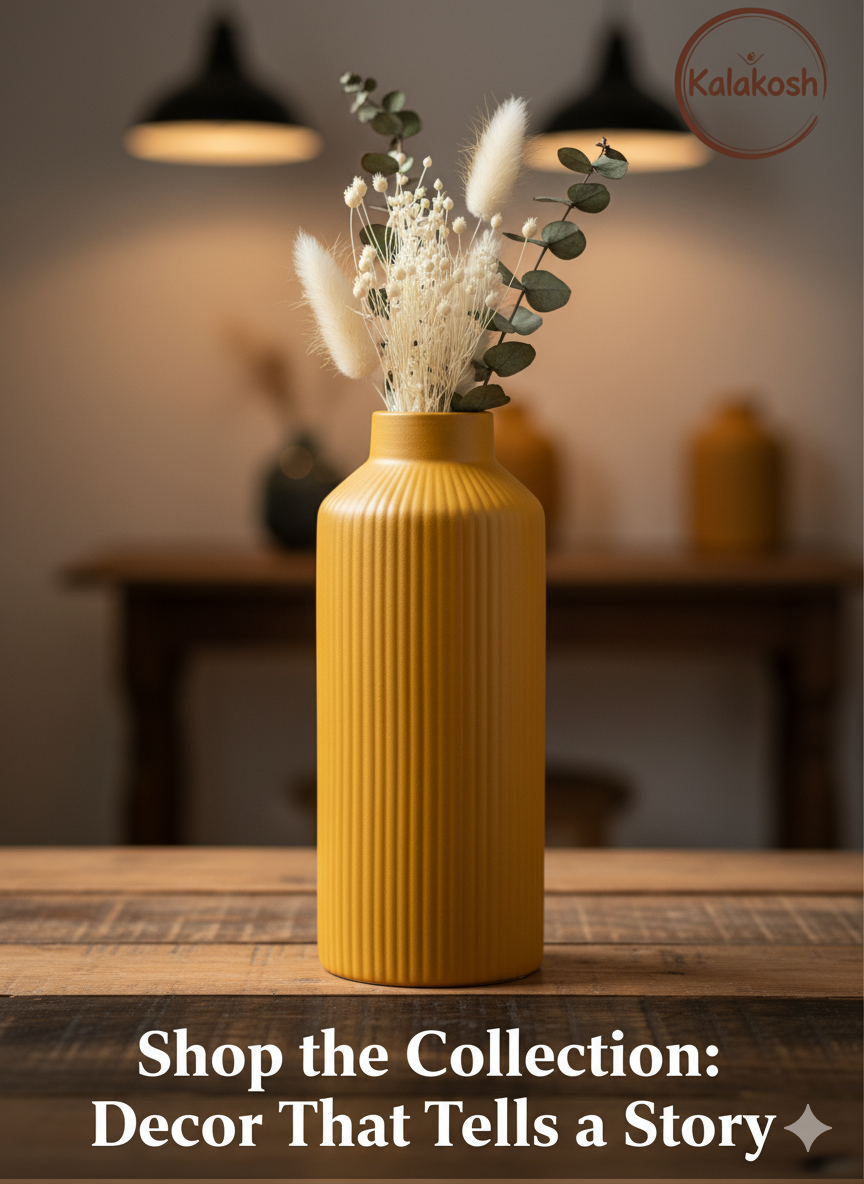 Handcrafted Rustic Ceramic Planter Vase for Home Decor | Eco-Friendly Clay Office Decor | Artistic Gift