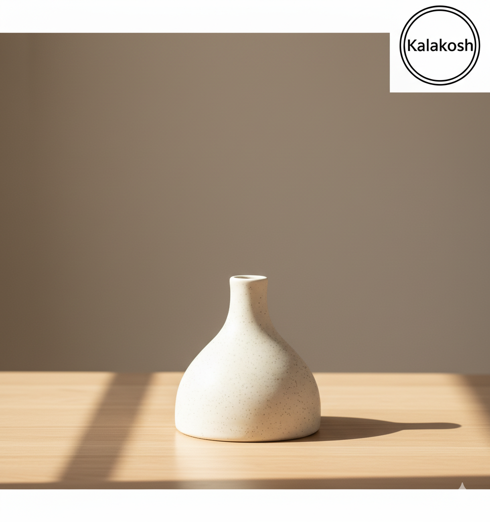 Handcrafted Speckled Ceramic Planter | Eco-Friendly Clay Pot for Home Office Decor | Rustic Indoor Flower Vase & Tabletop Gift