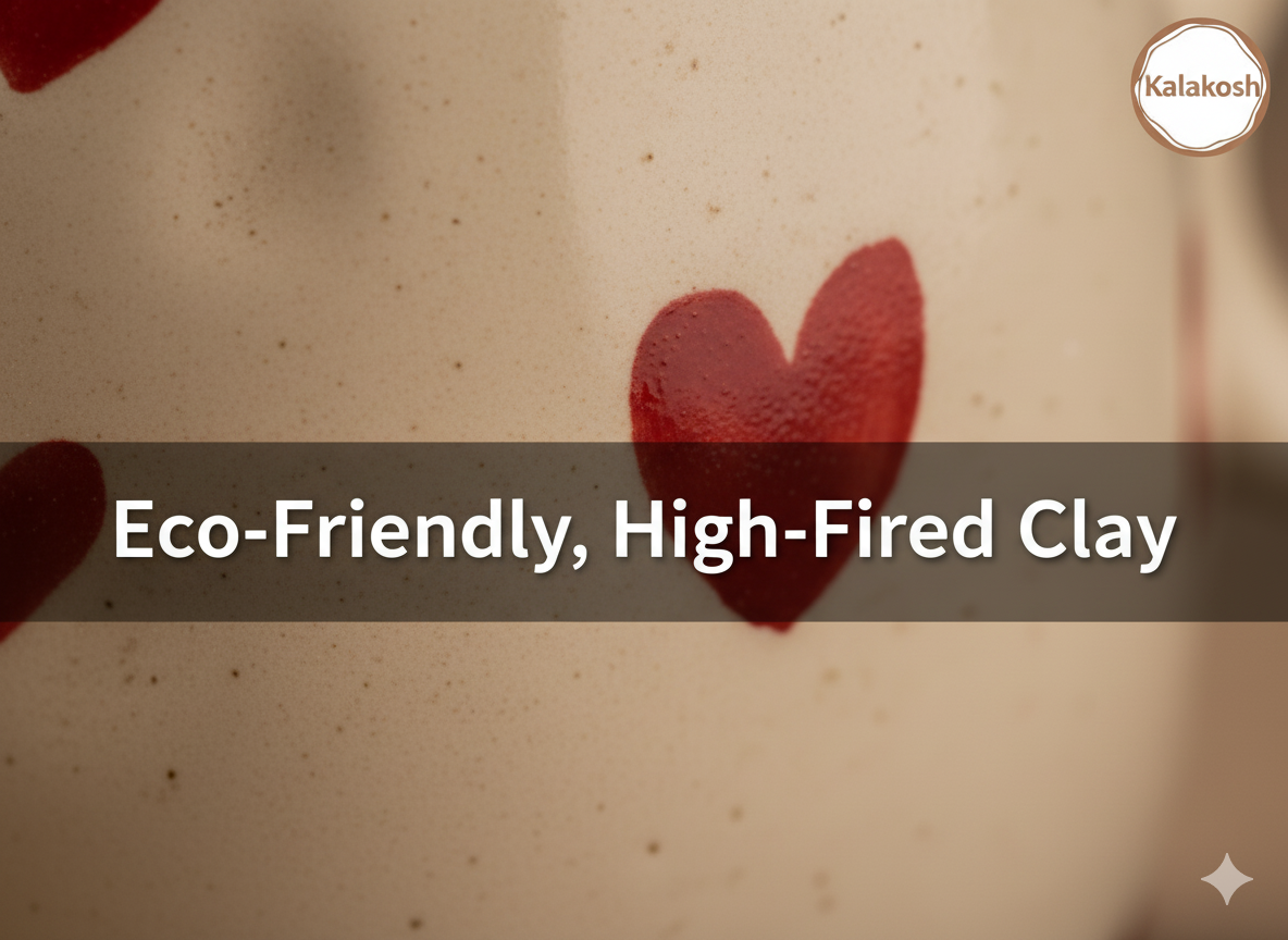 Handcrafted Ceramic Mugs for Home & Office Use | Eco-Friendly Clay Coffee & Tea Mug | Rustic Bunny Heart Design | Artisanal Gift for Loved Ones