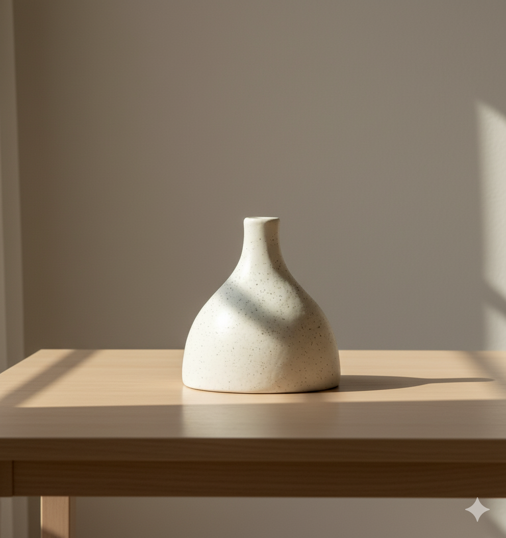 Handcrafted Speckled Ceramic Planter | Eco-Friendly Clay Pot for Home Office Decor | Rustic Indoor Flower Vase & Tabletop Gift