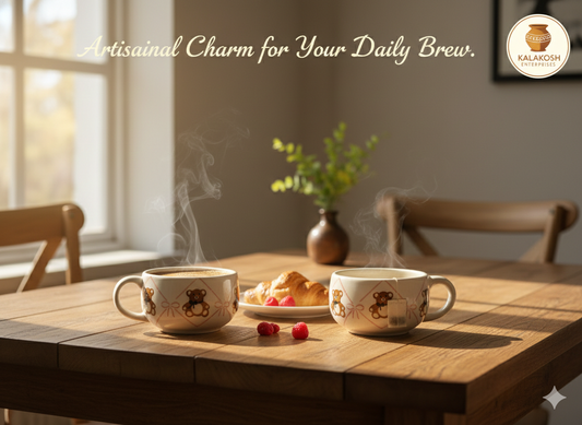 Premium Hand-Painted Teddy Bear Tea Cup & Coffee Mug Combo Set | Home Decor | Office Use | Adorable Ceramic Kitchenware | Gift Set for Women, Kids, Couple