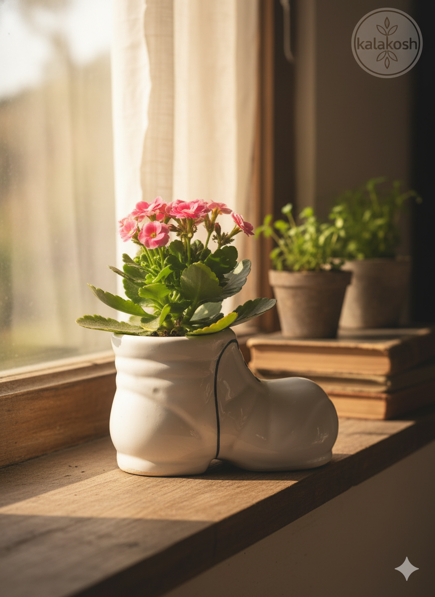 Shoe Shape Planter (White)