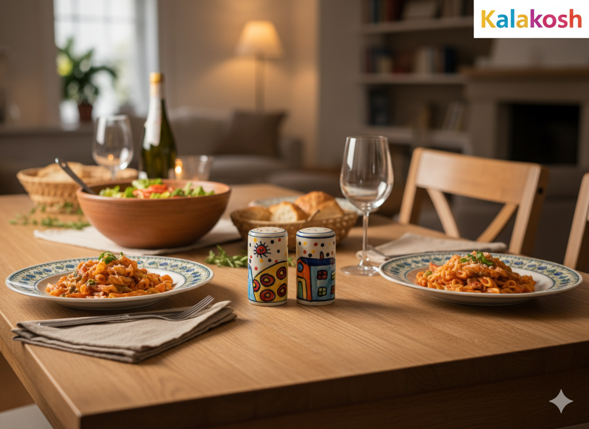 Salt and Pepper Container Set (Hut Printed)