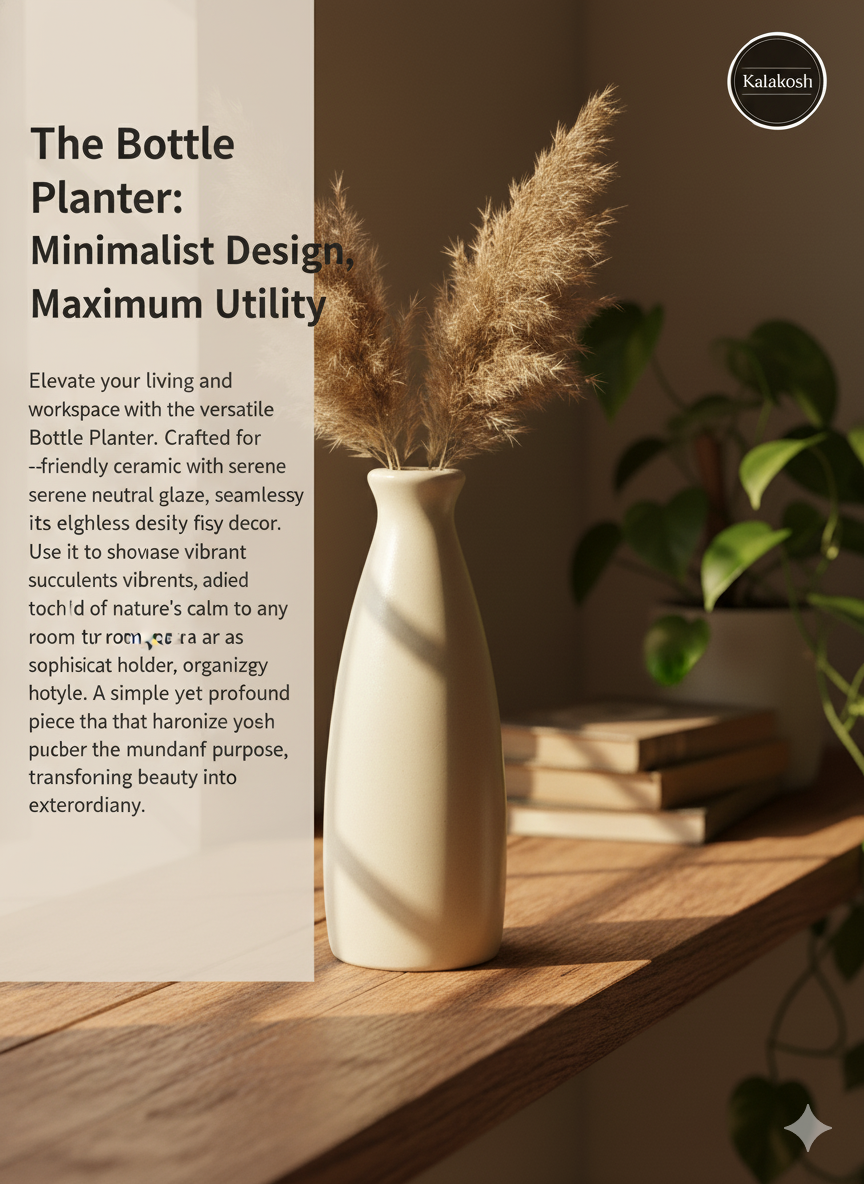 Bottle Shape Flower Vase
