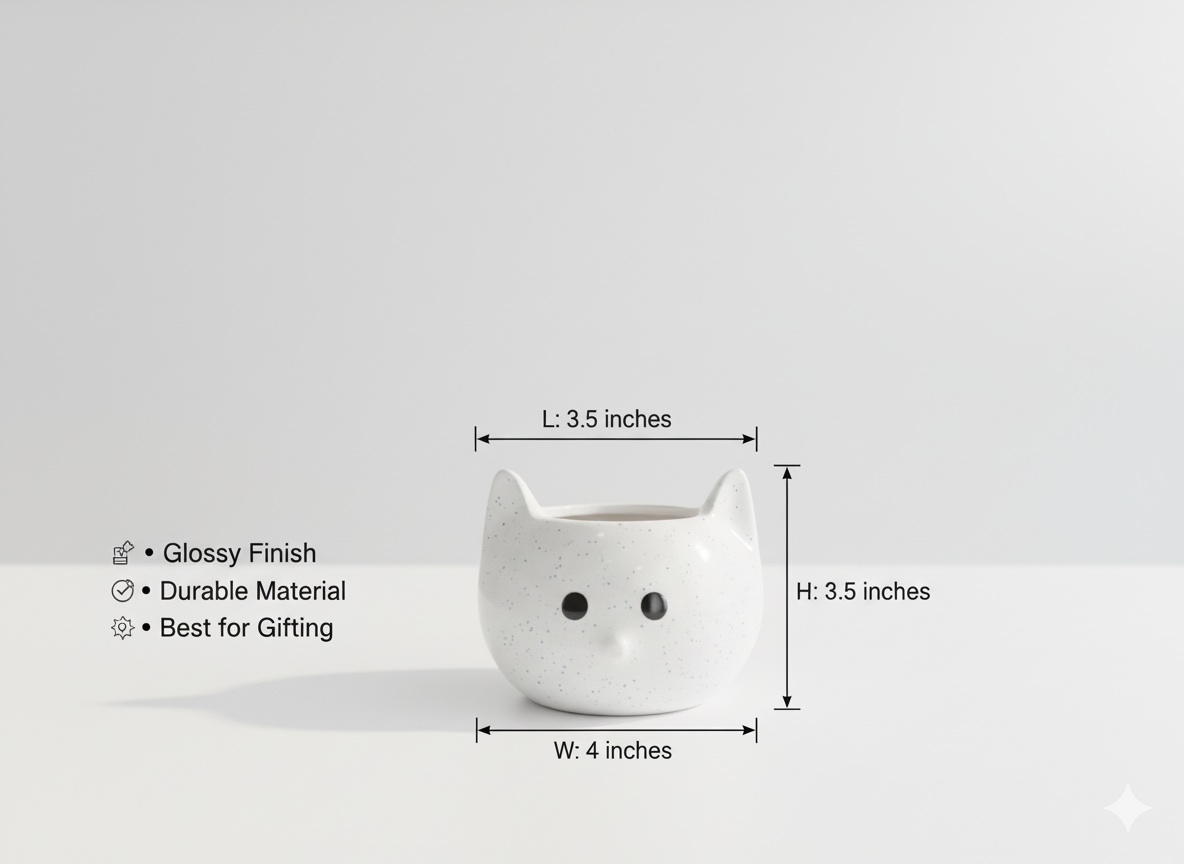 Cat Shape Planter / Pen-Pencil Holder