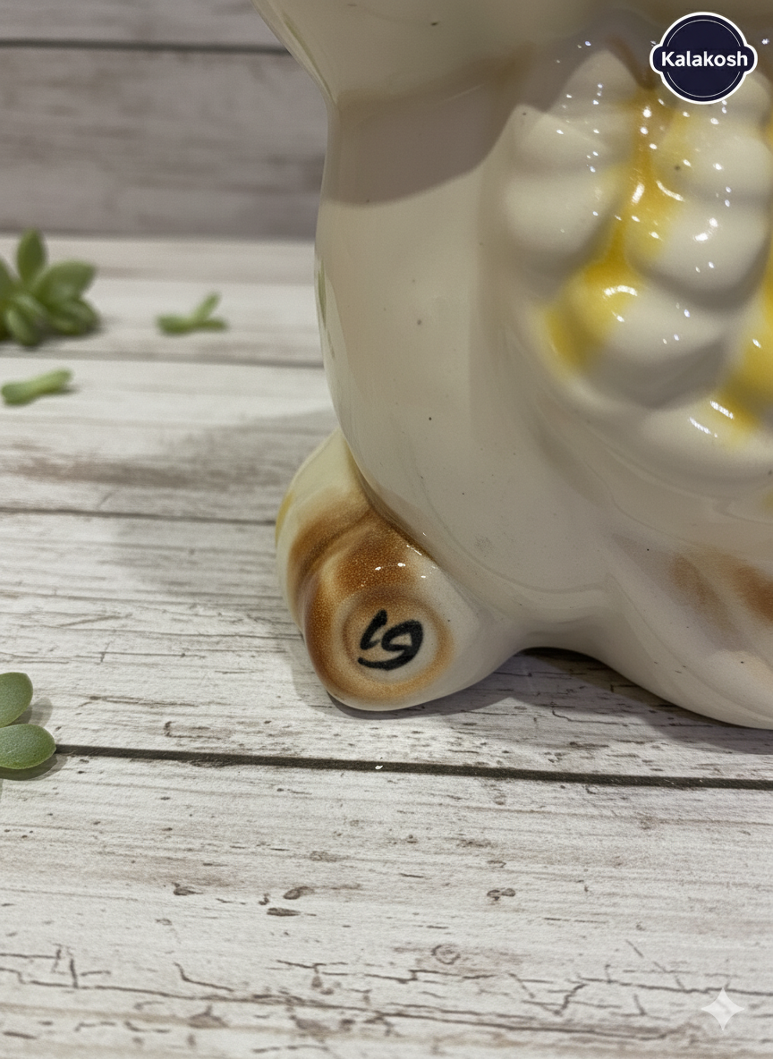 Artisanal Ceramic Owl Shape Planter  | Handcrafted Clay Home Decor Office Desk Flower Pot | Rustic Eco-Friendly Gift for Succulents & Small Plants