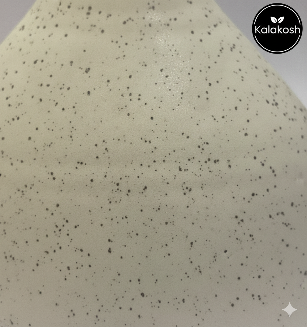 Handcrafted Speckled Ceramic Planter | Eco-Friendly Clay Pot for Home Office Decor | Rustic Indoor Flower Vase & Tabletop Gift