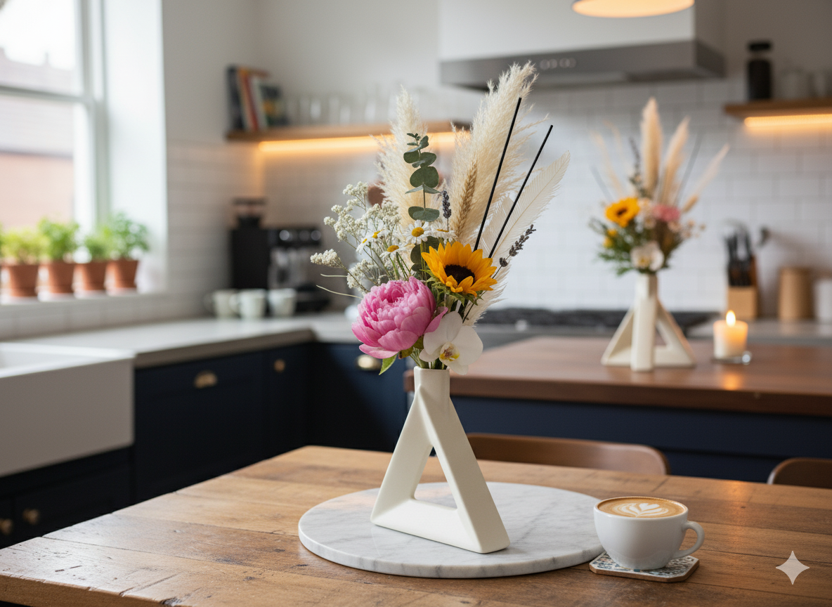 Triangle Shape Flower Vase