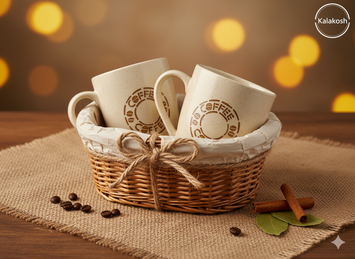 Handcrafted Rustic Ceramic Clay Coffee Mugs | Premium Stoneware for Home & Office Use | Eco-Friendly Artisan Tea Cup | Speckled Finish | Ideal Gift