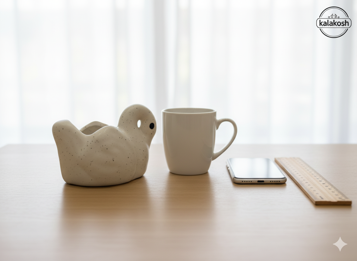 Premium White Ceramic Swan Planters Combo of 2 for Home Decor | Indoor Succulent Flower Pot | Elegant Home & Office Use Decorative Vase