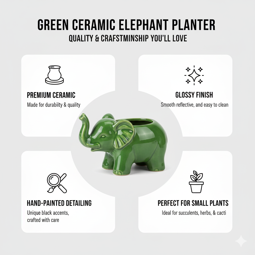 Elephant Style Planter / Pen-Pencil Holder