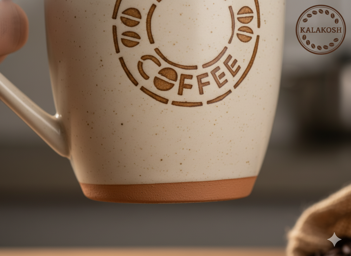 Handcrafted Rustic Ceramic Clay Coffee Mugs | Premium Stoneware for Home & Office Use | Eco-Friendly Artisan Tea Cup | Speckled Finish | Ideal Gift