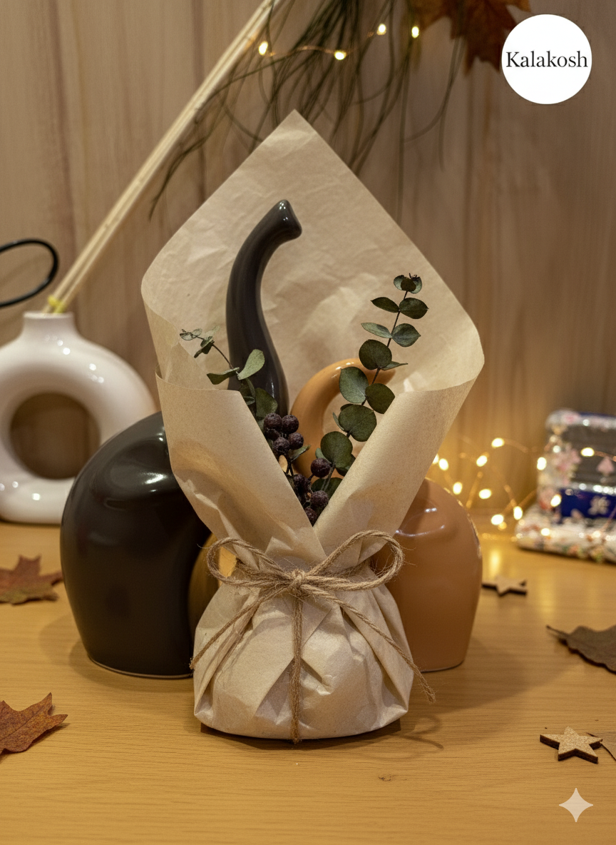 Handcrafted Elephant Family Ceramic Planters for Home Decor & Office Decor | Rustic Clay Showpiece Set | Eco-Friendly Artistic Vases for Gifting