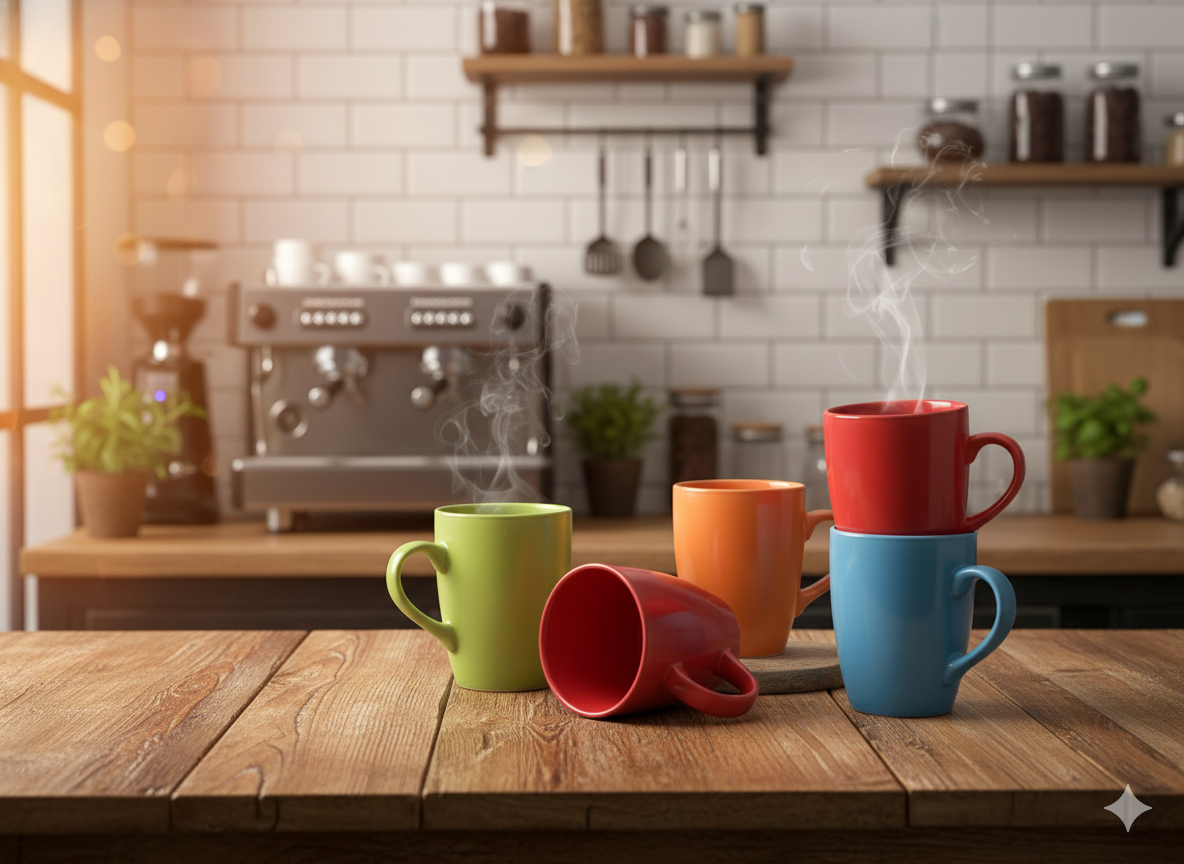 Coffee / Tea Mug Set of 6 Pcs. (Different Colours)
