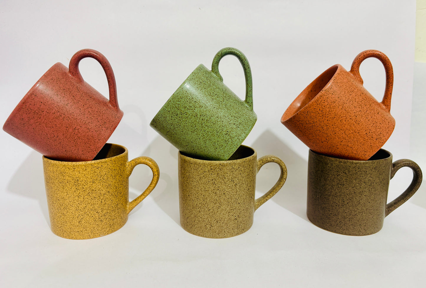 Speckled Ceramic Coffee / Tea Mugs (Set of 6 Pcs.)