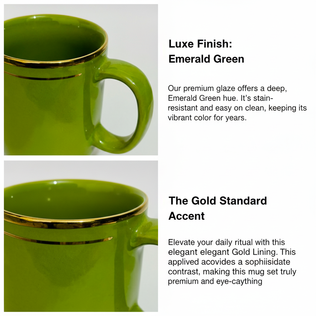 Coffe / Tea Mug with Gold lines (Premium)